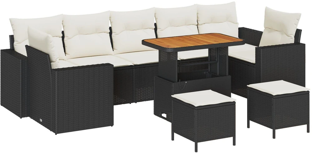 Sodo Sofų Rinkinys 13 pcs Bežinė ir kreminė poliratanas