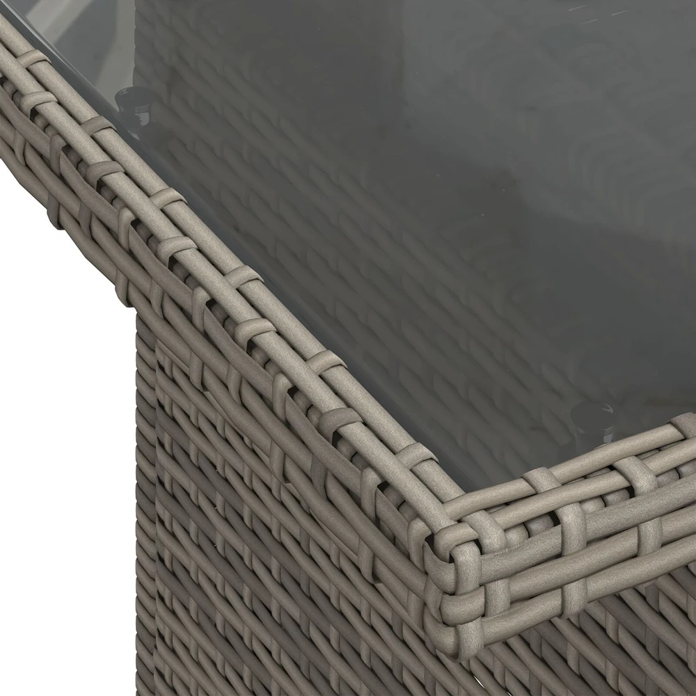 Sodo Sofų Rinkinys 10 vnt. Pilka poliratanas