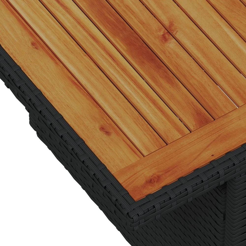 Sodo Sofų Rinkinys 10 vnt. 9-Vietų skaičius Juoda