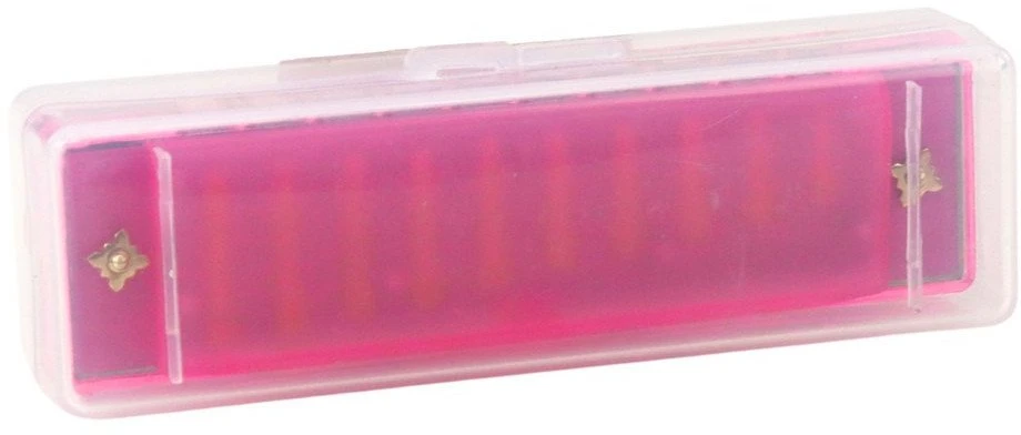 Lean Toys Lūpinė armonikėlė su 10 skylučių, rožinė