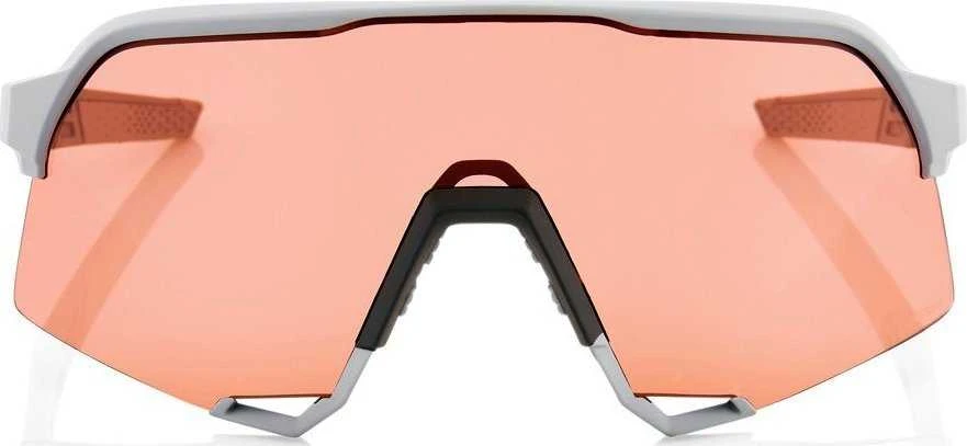 100% Akiniai 100% S3 Soft Tact Stone Pilkas - HiPER Coral Lens (Coral Lenses LT 52% + Clear Lenses LT 93%)