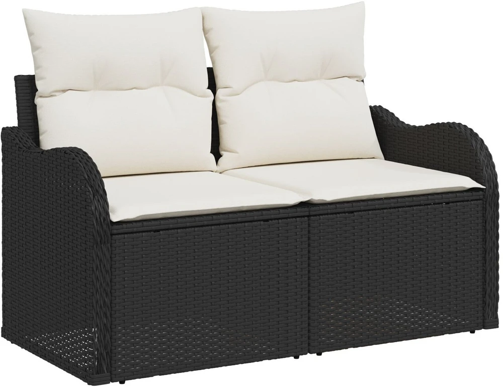 Sodo Sofų Rinkinys 11 vnt. Juoda poliratanas