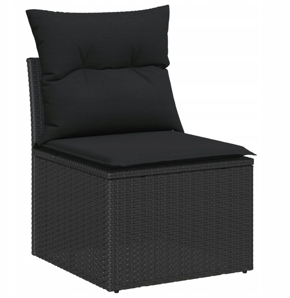Sodo Sofų Rinkinys 11 vnt. 10-Vietų skaičius Juoda ir Ruda