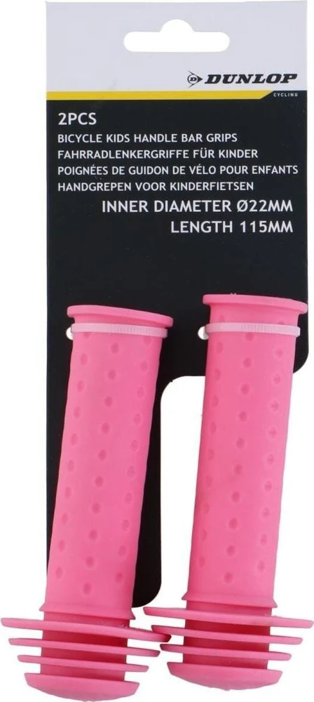 Dunlop dviračio rankenos gripai 115 mm rožiniai