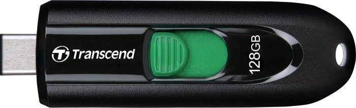 TRANSCEND 128GB USB3.2 USB-C atmintinė be dangtelio, juoda