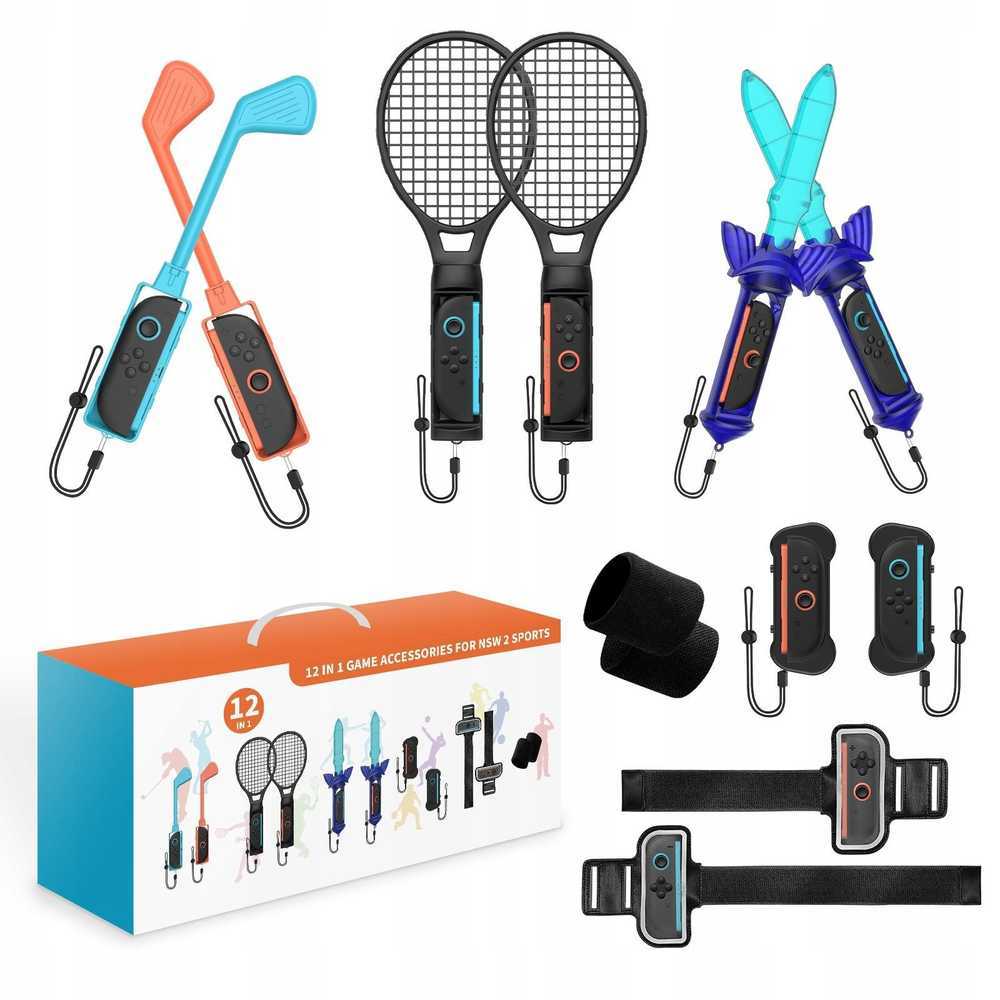 12in1 priedų rankenų rinkinys, sportinis golfas, tenisas, „Zelda“, skirtas „Nintendo Switch 2“ / „NSW 2“ / „JYS-2277“