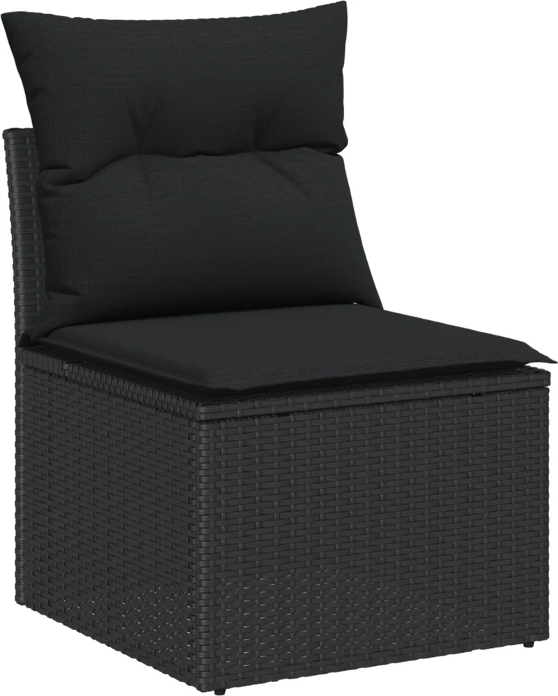 Sodo Sofų Rinkinys 13 vnt. 13-Vietų skaičius Juoda