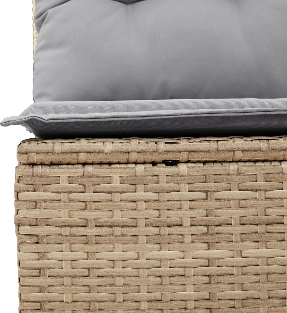 Lauko baldų komplektas Sodo Sofų Rinkinys 13 vnt. Smėlio poliratanas