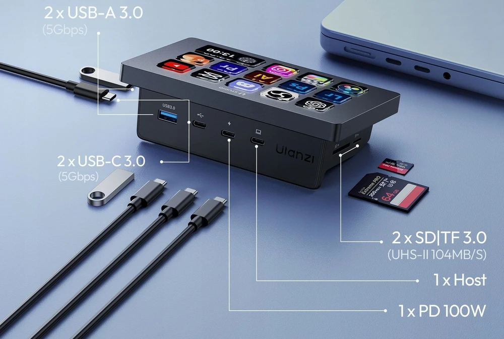 Konsolė Ulanzi Stream Deck D200H