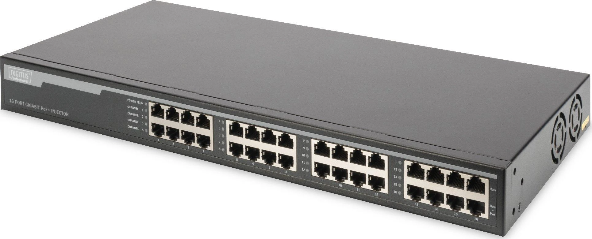Serveris DIGITUS 10G Ethernet PoE+ injektoriaus šakotuvas, 802.3at, 10G | Digitus