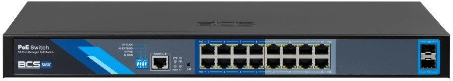 Šakotuvas Bcs Basic BCS-B-SP16G-2SFP-M