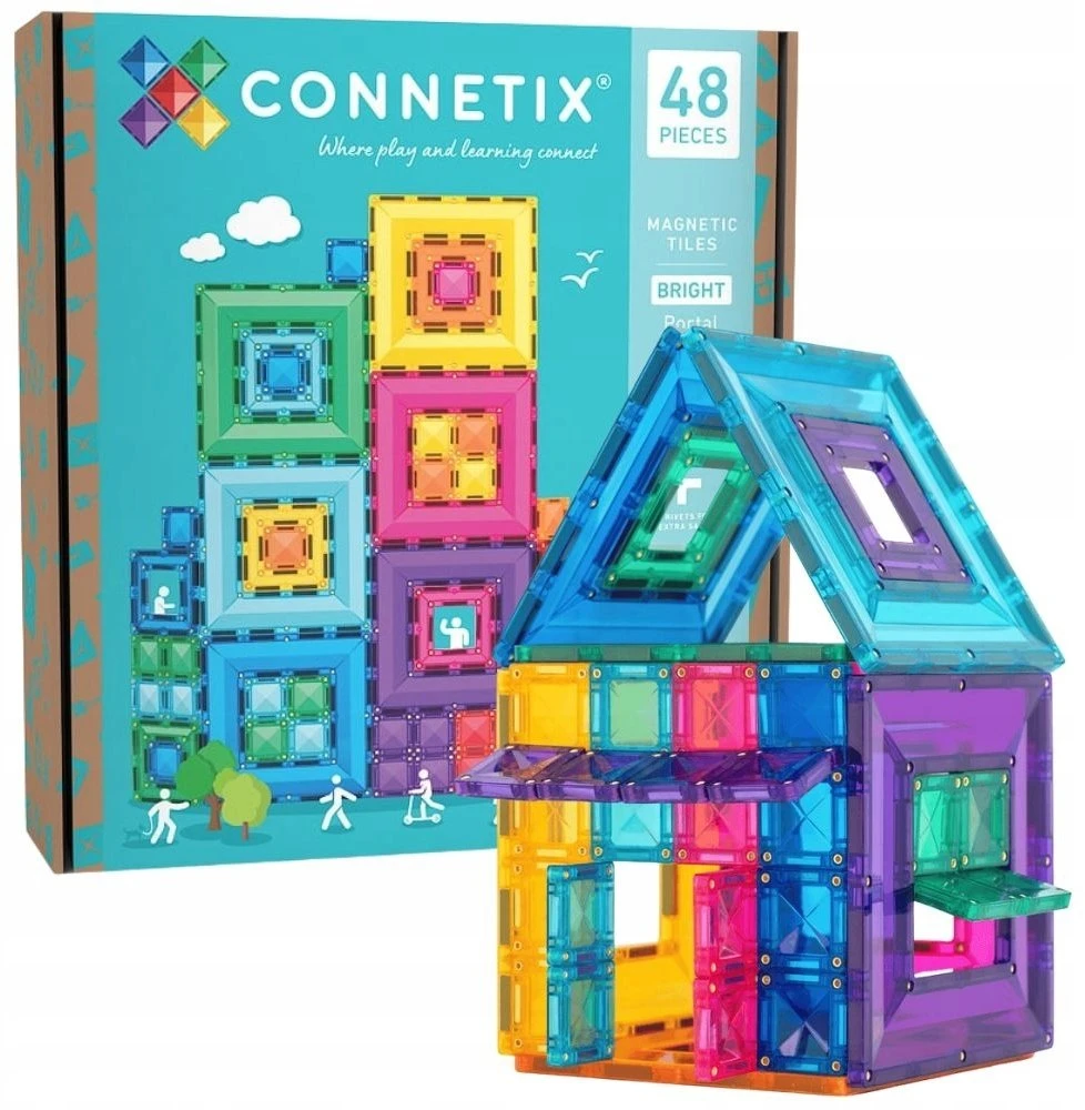 CONNETIX magnetinis konstruktorius - Bright Portal Pack 48d.
