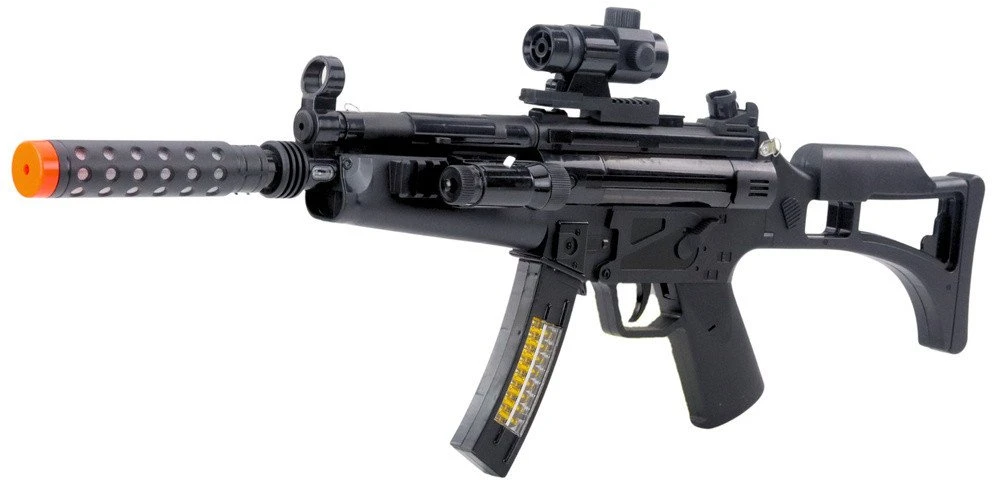 Lean Toys Žaislinis šautuvas vaikams su šviesomis ir garsais, 73 cm