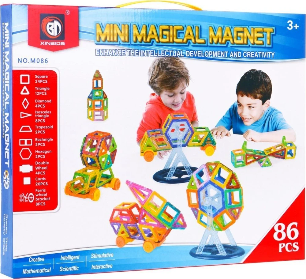 Ramiz Rinkinys Magnetic Blocks 86 dalys