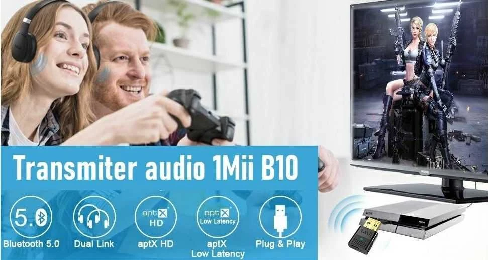 „Bluetooth“ adapteris 1Mii B10 aptX 20m