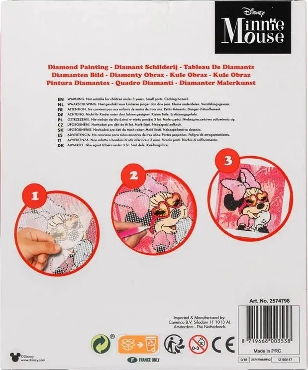 Nezatříděno „Disney Diamond Cutter Minnie“ pelės deimantų tapyba ZA 5132