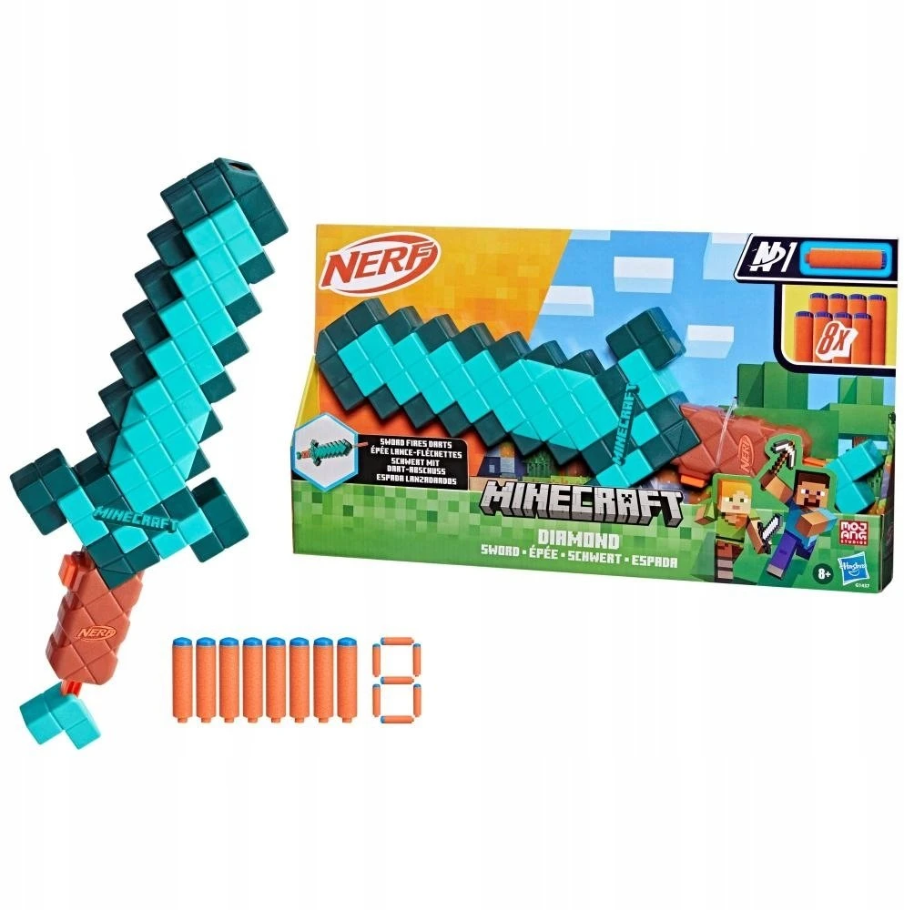 Here is the translation: Hasbro NERF Minecraft kardas Diamond+strėlės G1437