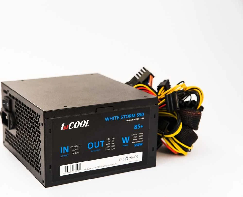 1St Cool 1stCOOL Baltas Storn 550W (ECP-550A-12-85) maitinimo šaltinis