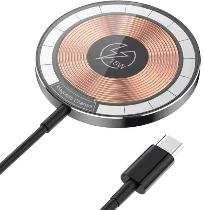 1St Cool 1stCOOL belaidis nešiojamas QI įkroviklis 15 W, „MagSafe“, USB-C, juodas