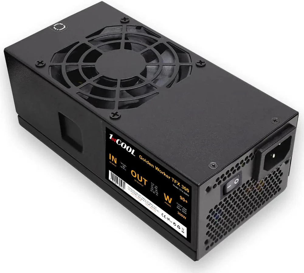 1St Cool Maitinimo šaltinis 1stCOOL Maitinimo šaltinis Golden Worker TFX 300 88+, 300W, TFX, juoda