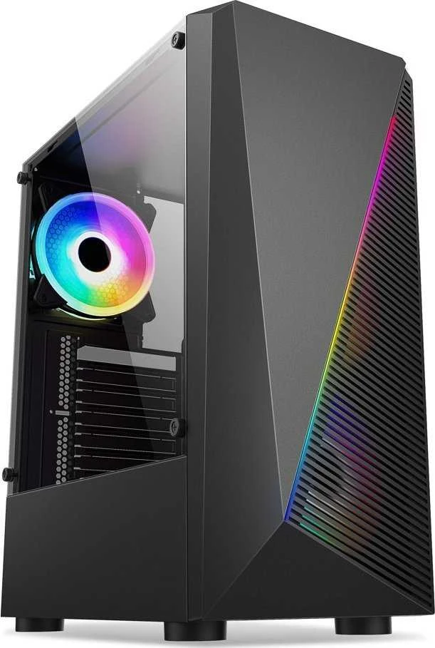 1stCOOL Shark2 kompiuterio korpusas su RGB ventiliatoriumi