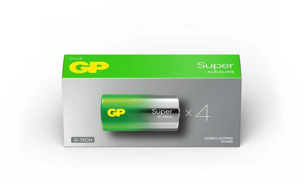 GP Baterija 1x4 GP Super šarminė 1,5V D Mono LR20 baterija