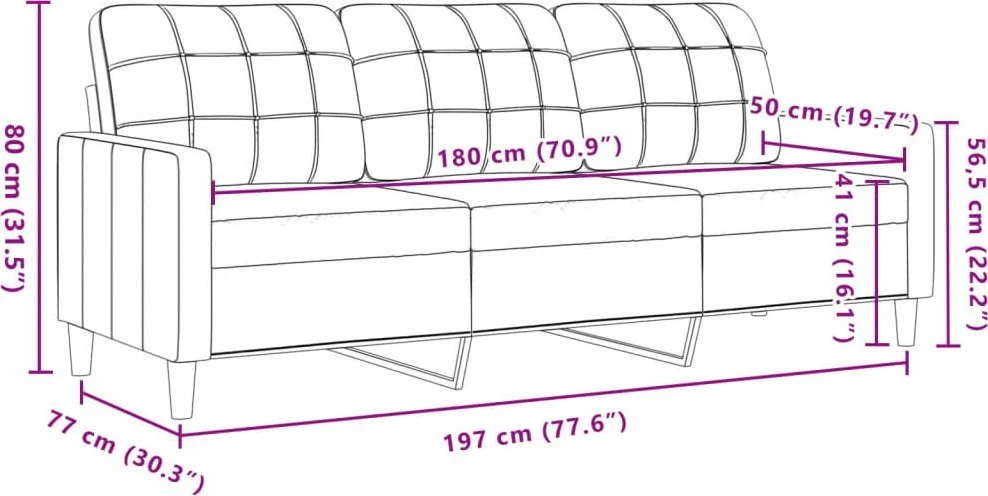 Sofa Sofos komplektas su pagalvėlėmis, 2 dalių, rožinis, aksomas
