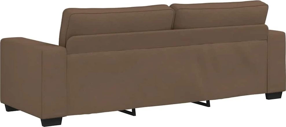 Sofa Dviejų dalių sofos komplektas su pagalvėlėmis, rudas audinys
