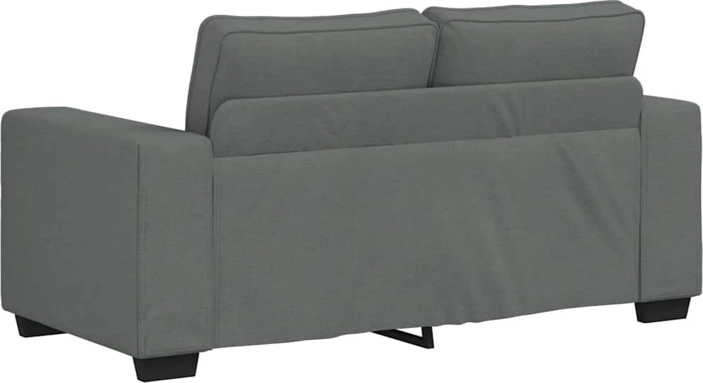 Sofa Dviejų dalių sofos komplektas su pagalvėlėmis, tamsiai pilkas audinys
