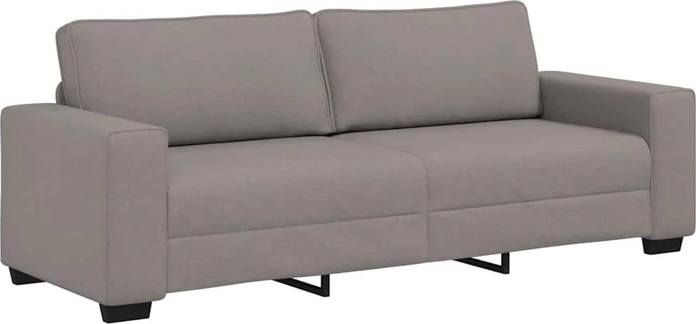 Sofa Dviejų dalių sofos komplektas su pagalvėlėmis, pilkai rudas audinys