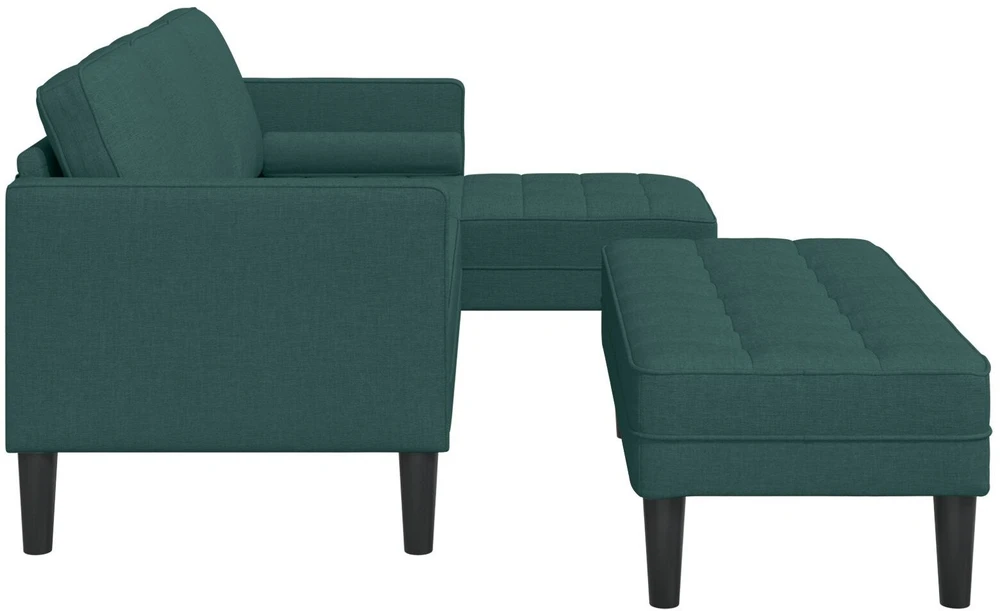 Sofa Sofos komplektas 2 vnt. Tamsiai žalia Poliesteris