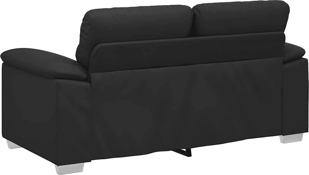 Dvivietė sofa, juoda, 160x81x84 cm, dirbtinė oda