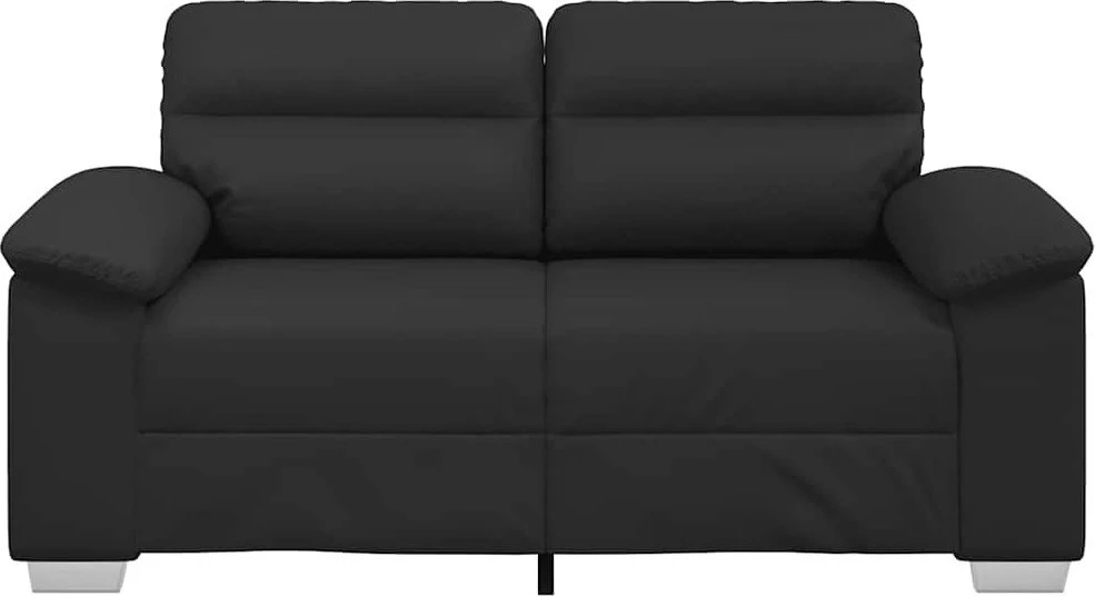 Dvivietė sofa, juoda, 160x81x84 cm, dirbtinė oda