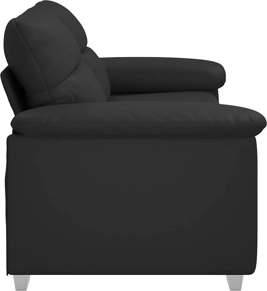 Dvivietė sofa, juoda, 180x81x84 cm, dirbtinė oda