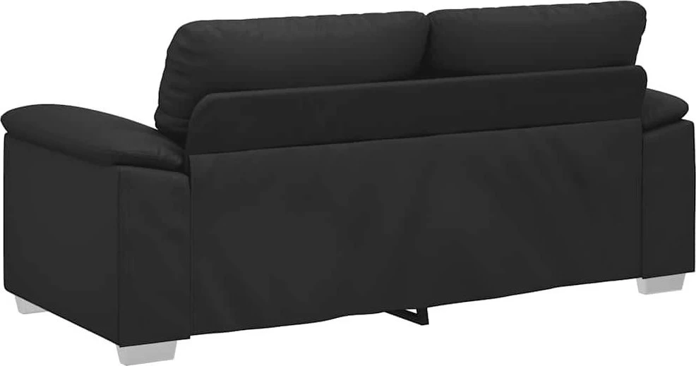 Dvivietė sofa, juoda, 180x81x84 cm, dirbtinė oda