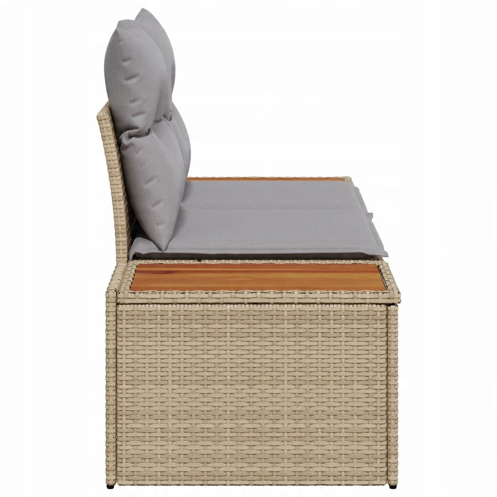 Sodo sofa Smėlio 184 x 62 x 85cm poliratanas