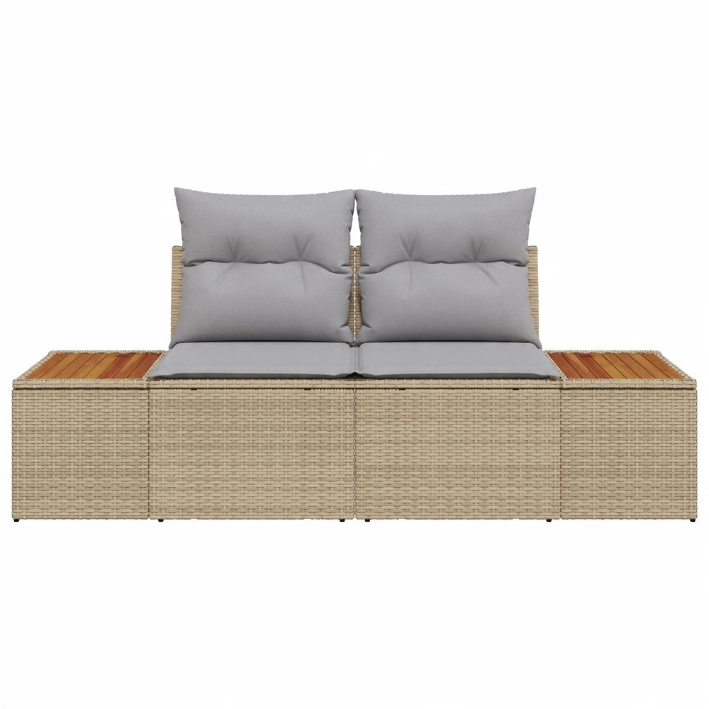 Sodo sofa Smėlio 184 x 62 x 85cm poliratanas