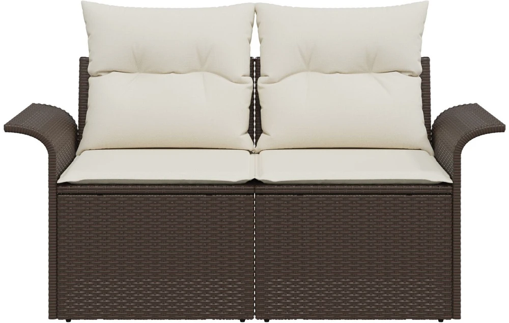 Sodo sofa su pagalve Ruda 141 x 62 x 69cm poliratanas