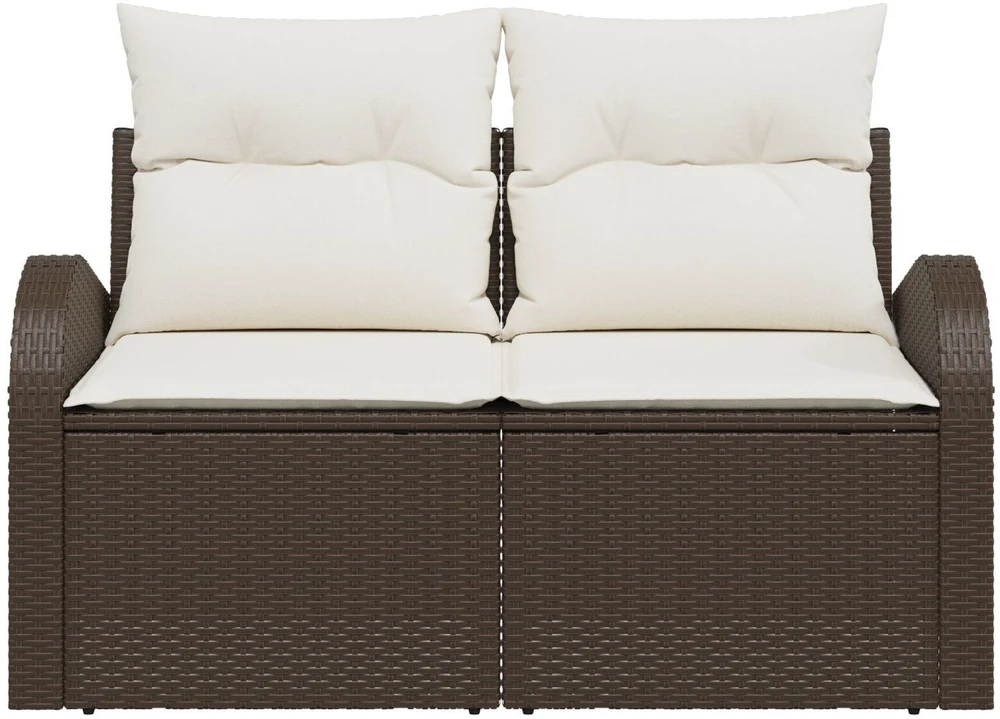 Sodo sofa su pagalve Ruda 124 x 62 x 69cm poliratanas
