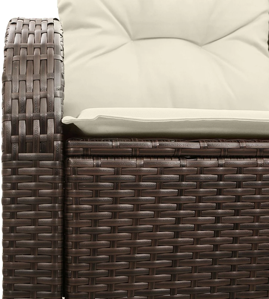 Sodo sofa su pagalve Ruda 124 x 62 x 69cm poliratanas