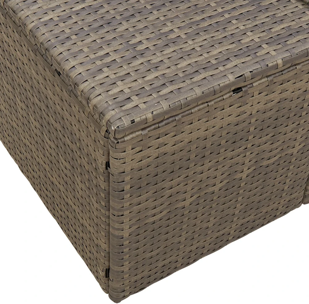 Sodo sofa su pagalve Pilka 184 x 62 x 69 cm poliratanas