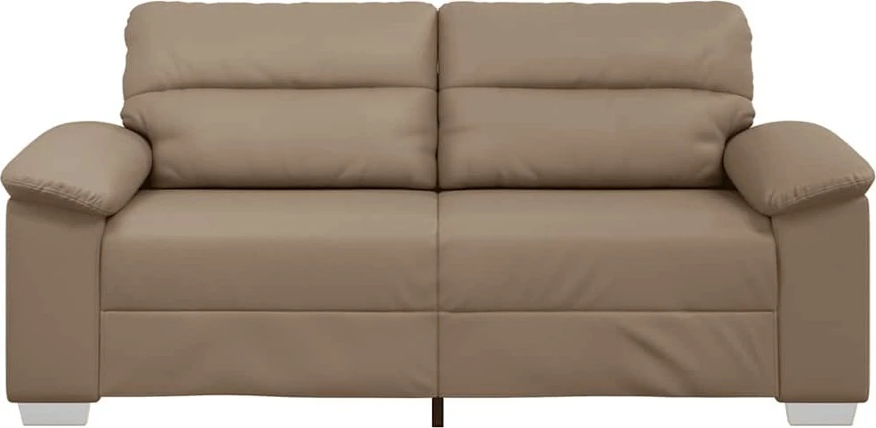 Dvivietė sofa, kapučino spalvos, 180x81x84 cm, dirbtinė oda