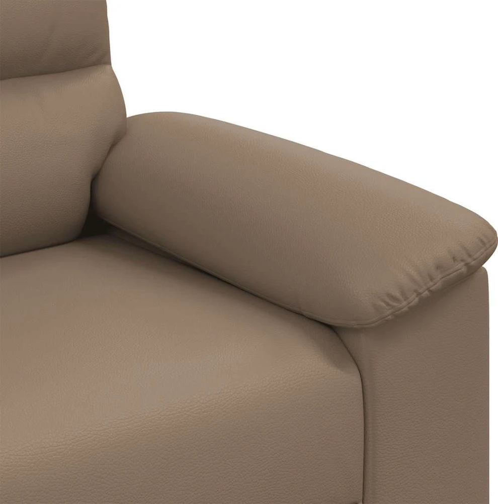 Dvivietė sofa, kapučino spalvos, 180x81x84 cm, dirbtinė oda