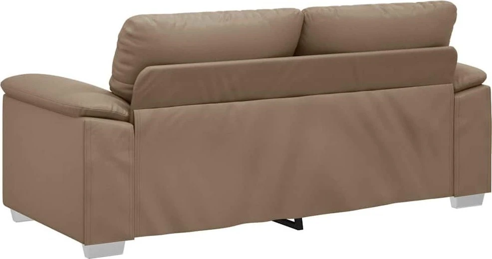 Dvivietė sofa, kapučino spalvos, 180x81x84 cm, dirbtinė oda