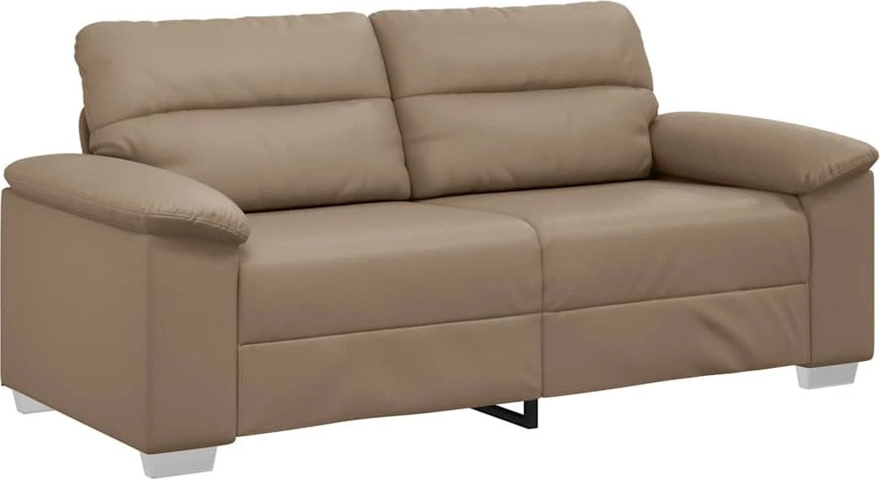 Dvivietė sofa, kapučino spalvos, 180x81x84 cm, dirbtinė oda