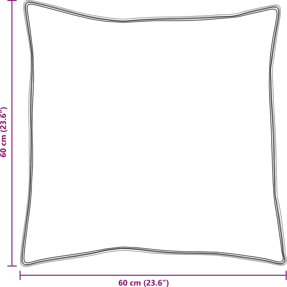 Pagalvė su pagalve 2 pcs Balta 60 x 60 cm Plunksna