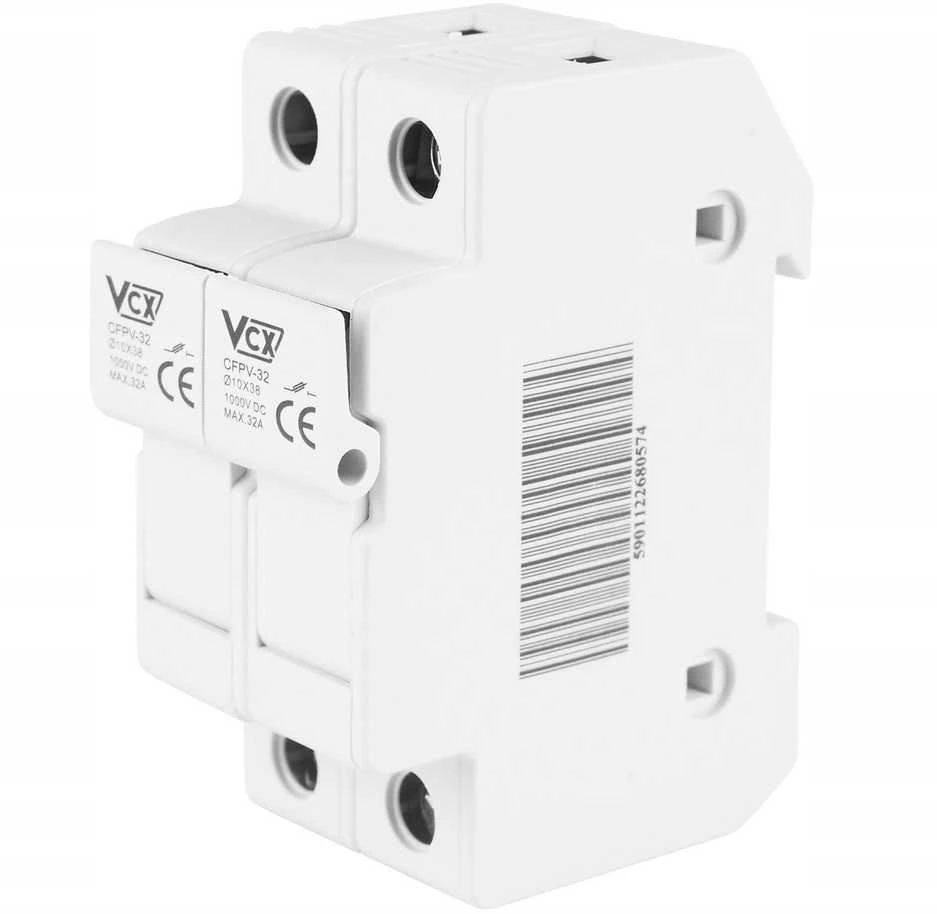 2 polių saugiklių bazė VCX CF PV32 2P