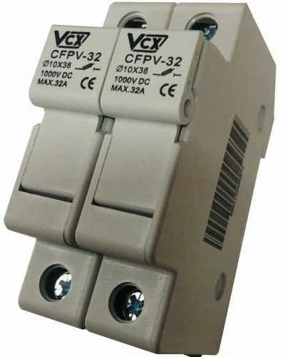 2 polių saugiklių bazė VCX CF PV32 2P