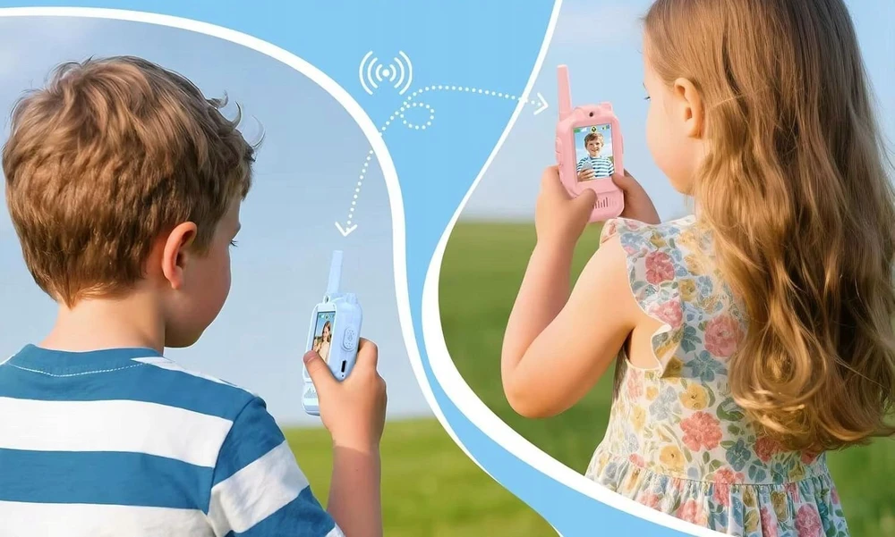 Radio Xrec rinkinys 2 radijo telefonai Ratuotė Walkie Talkie Vaizdo ekranas LCD Xrec / Dj05