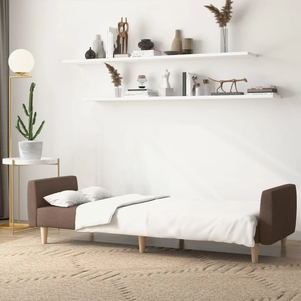 Dvivietė sofa-lova, taupe spalvos, audinys